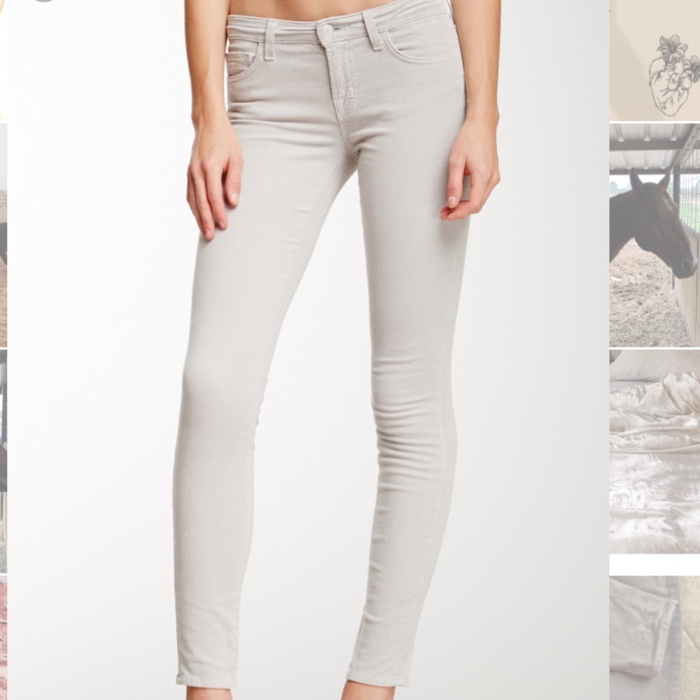 Grey Jbrand skinny leg jeans